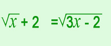Concept Equations with Radicals on Both Sides