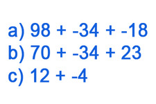 Concept Sums of Integers with Different Signs