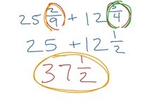Concept Sums of Mixed Numbers with Renaming